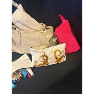 Mini Bag Coin Purse White Glitter Gold DIY Squid Octopus Sea Creature Tentacles